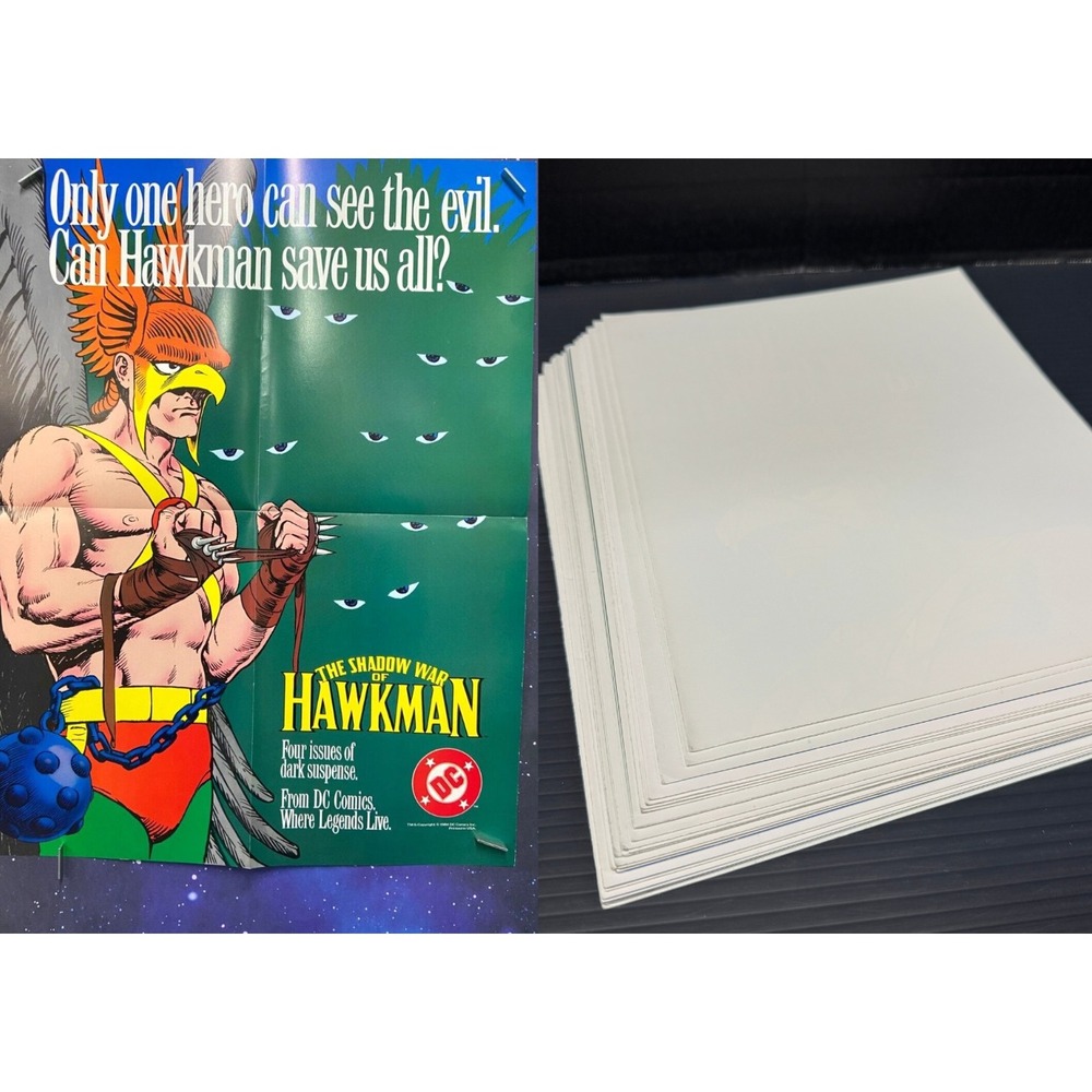 Lot of 26 Vintage 1984 Hawkman 22x16 DC Comic promotional promo poster JLA